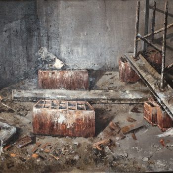 Anatomia de la construccion_rincon de obra II 81x116 cm 1989.III Premio Bacardi