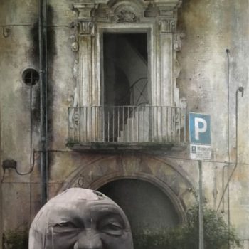 Arte urbano_Vietri 85x58 cm. Collage fotográfico oleo lienzo 2016